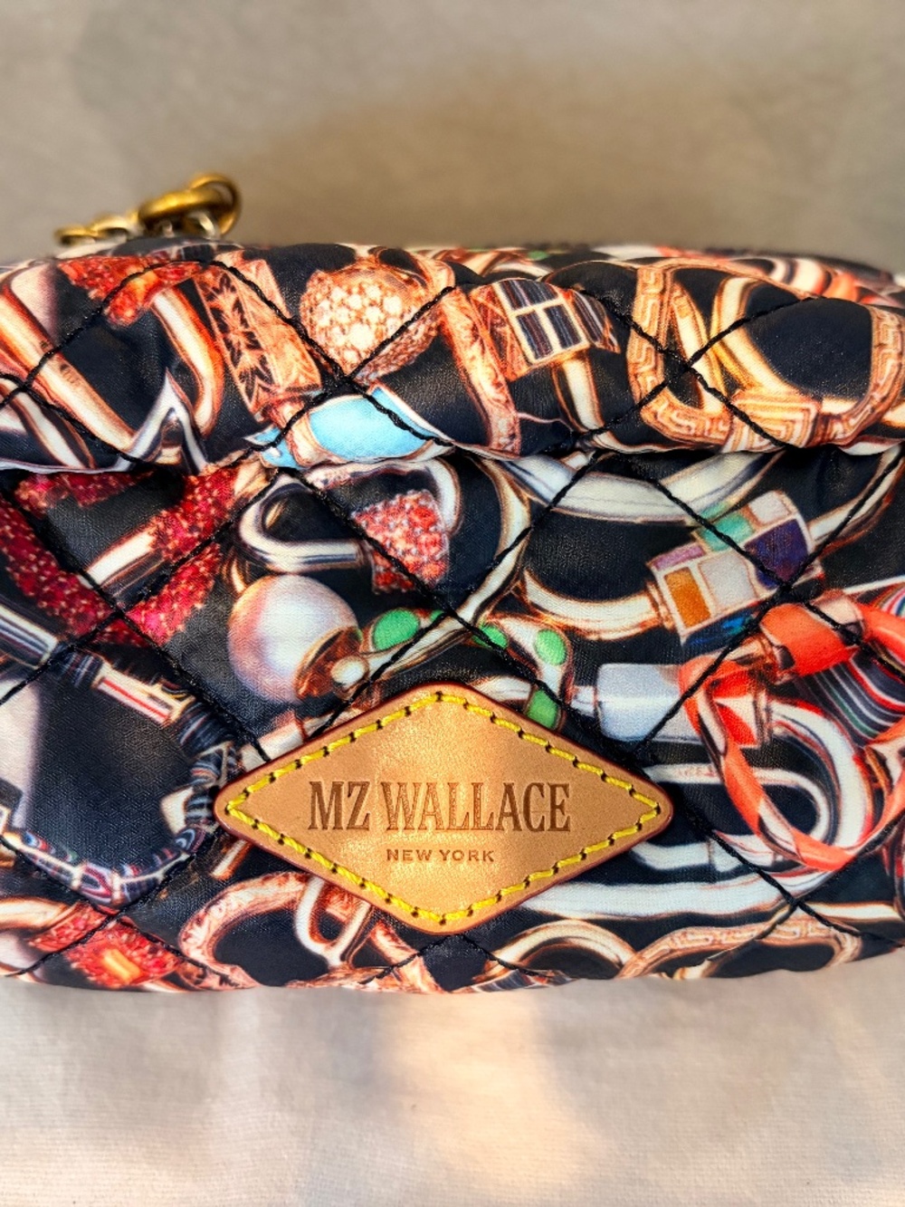 MZ Wallace Marla Aaron Lock Print Mini Accordian Jewelry Case - Picture 4 of 8
